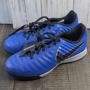 Youth Kids Nike Tiempo Blue Shoes Sneakers 4.5Y