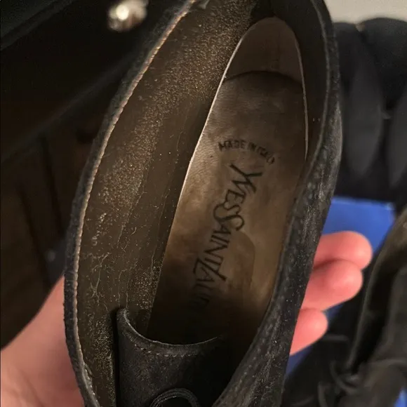 Yves Saint Laurent Black Suede womens 7 Shoes
