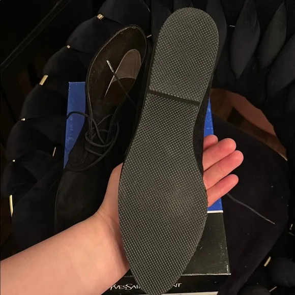Yves Saint Laurent Black Suede womens 7 Shoes