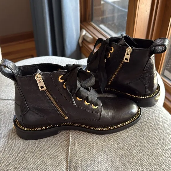 ZADIG &amp; VOLTAIRELaureen Jumbo-Lace Leather Zip Boots