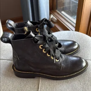 ZADIG &amp; VOLTAIRELaureen Jumbo-Lace Leather Zip Boots