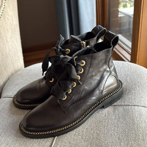 ZADIG &amp; VOLTAIRELaureen Jumbo-Lace Leather Zip Boots